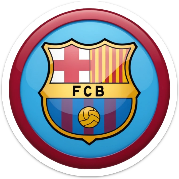 Make a logo of fc Barcelona football team sticker