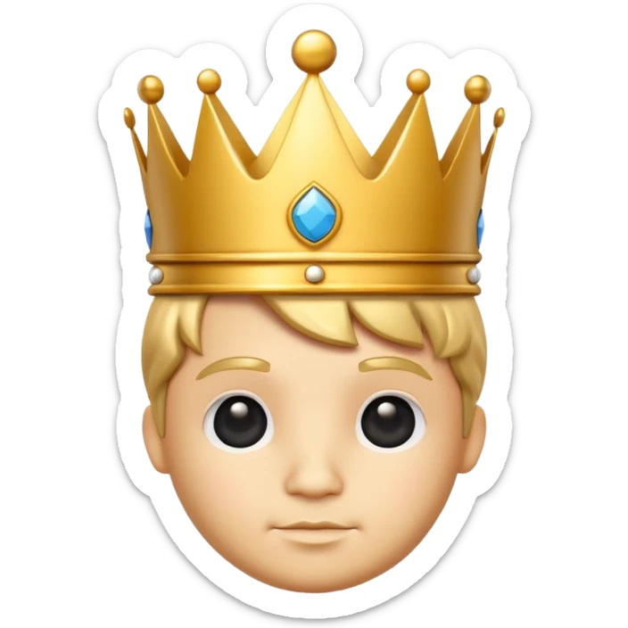 
cute chess king character icon, royal king crown, cross detail on top, 3D cartoon, glossy material, soft shadow, mobile game icon style, centered, clean background, no text, no watermark
 sticker