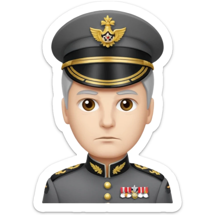 An emoji for discord of an Imperial Commander in something 90% like star wars sticker