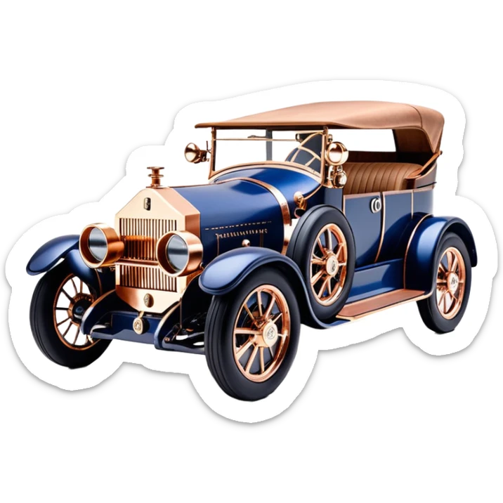  McDuck tarnished dark blue led lights C-3PO ghost buster’s 1927 delicately inlaid rose gold wood barrel accents Model-T x Rolls Royce efficiently powered by futuristic electric motors and dynamos with wide racing wheels that are strong agile advanced suspension and steering sticker