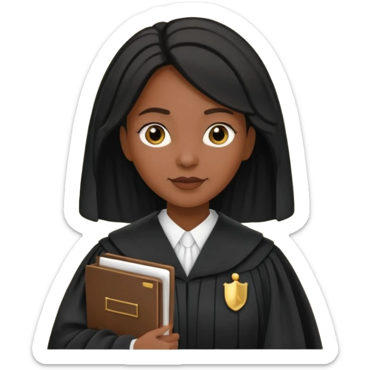 YARGIÇ KADIN ELİNDE DOSYA VAR,YARGIÇ KIYAFETİ GİYİNB ZENCİ OLSUN sticker