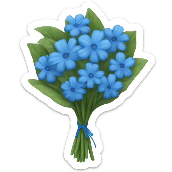 blue Bouquet  sticker