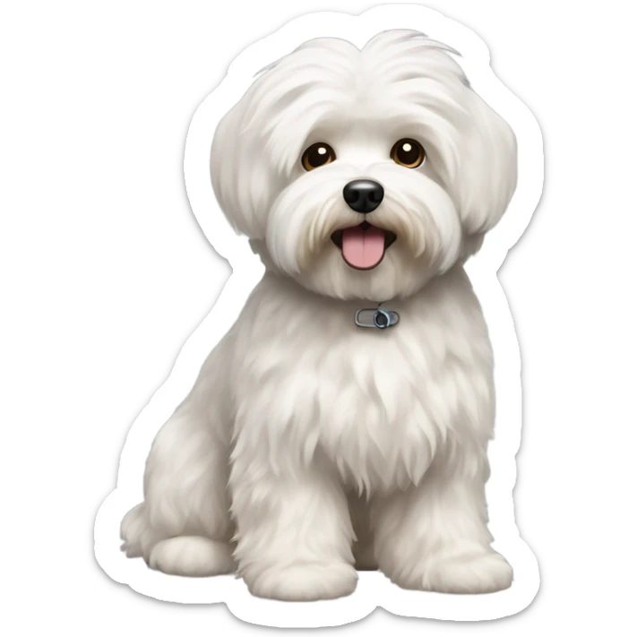 Bichon havanese old dog sticker