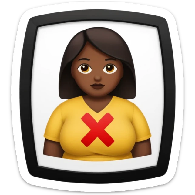 No pero que sea un aviso que tenga el símbolo prohibido gordas sticker