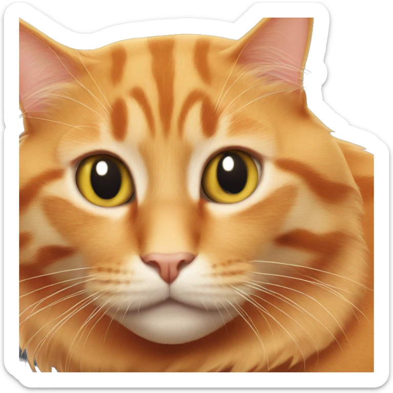 Orange cat sticker