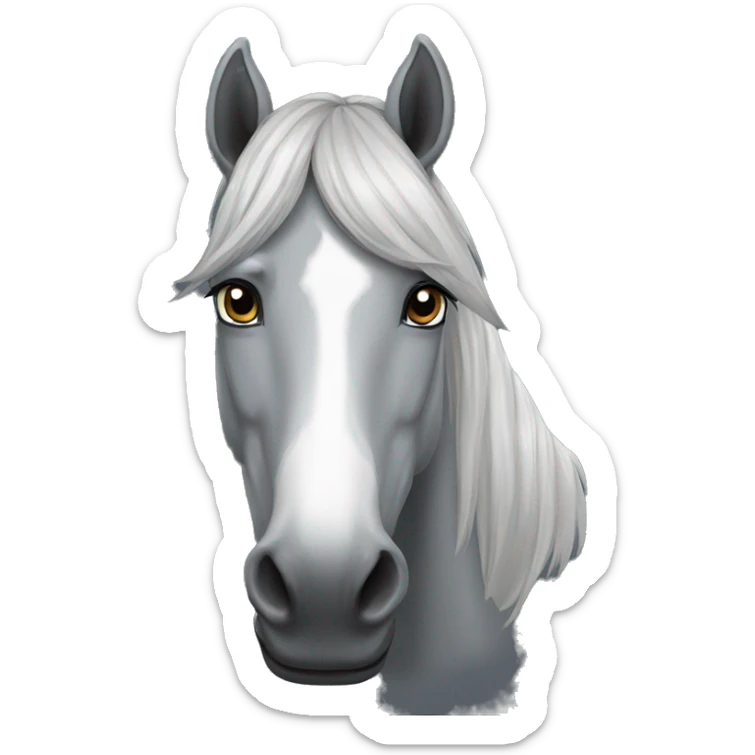 gray horse sticker
