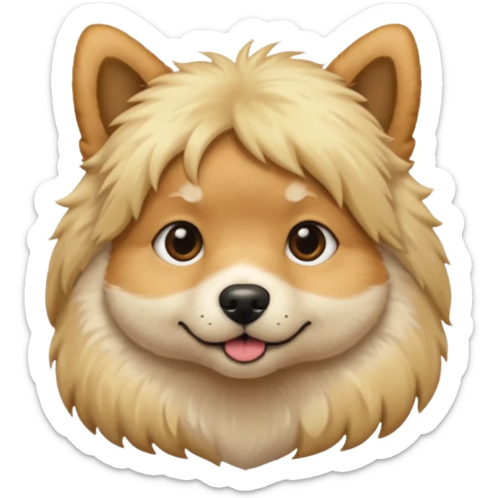 dog with short blonde hair sticker