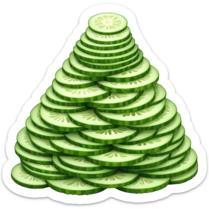 a big pile of grated green slices of vegetable sticker