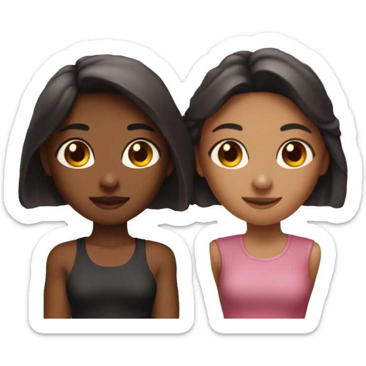 two girl friends sticker