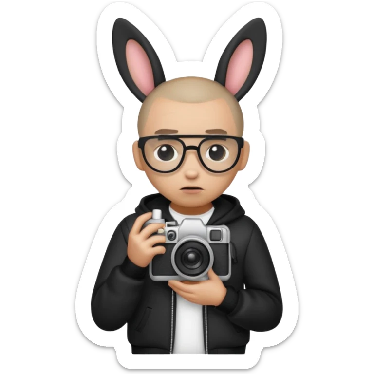 Necesito 5 emojis de Bad bunny con temática de su álbum debí tirar mas fotos, sticker