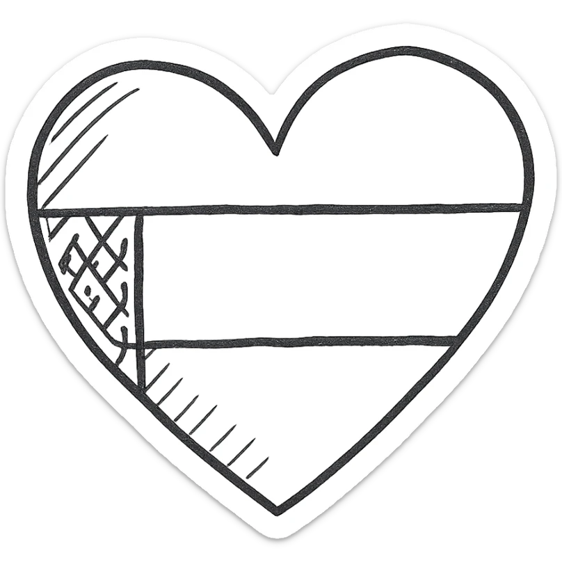 Belarus flag with heart sticker