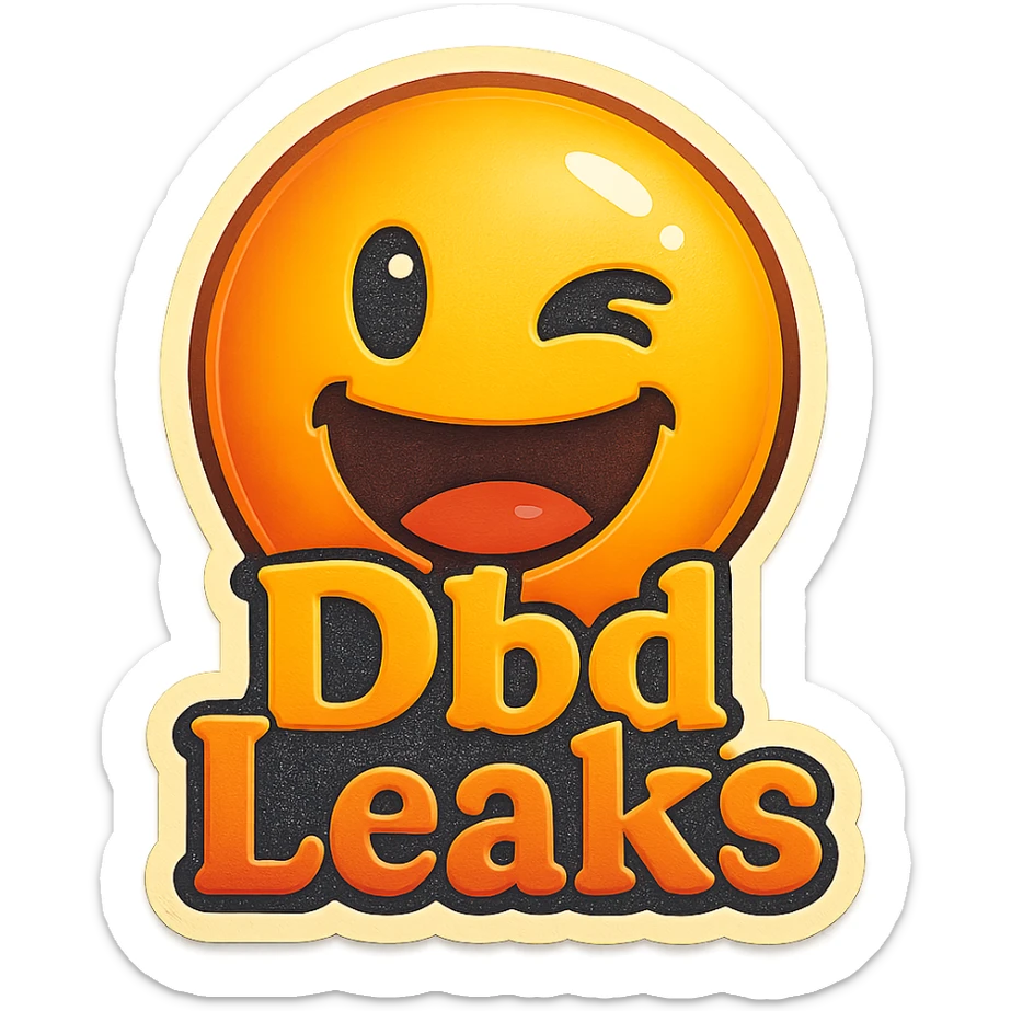 fun and attention-grabbing emoji with 'Dbd Leaks' in a sticker style, outlined text, transparent background sticker