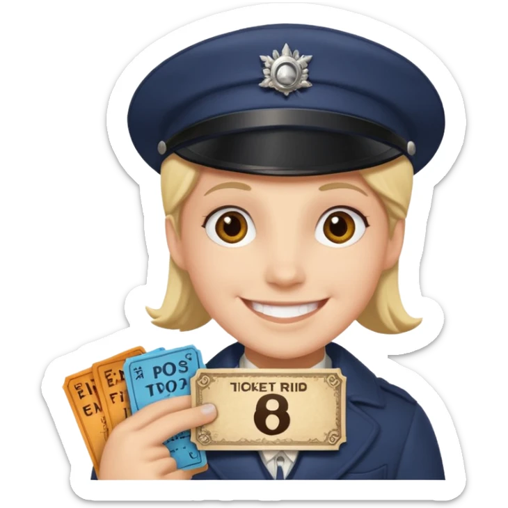 crea un avatar come personaggio ticket to ride ma solo viso sticker