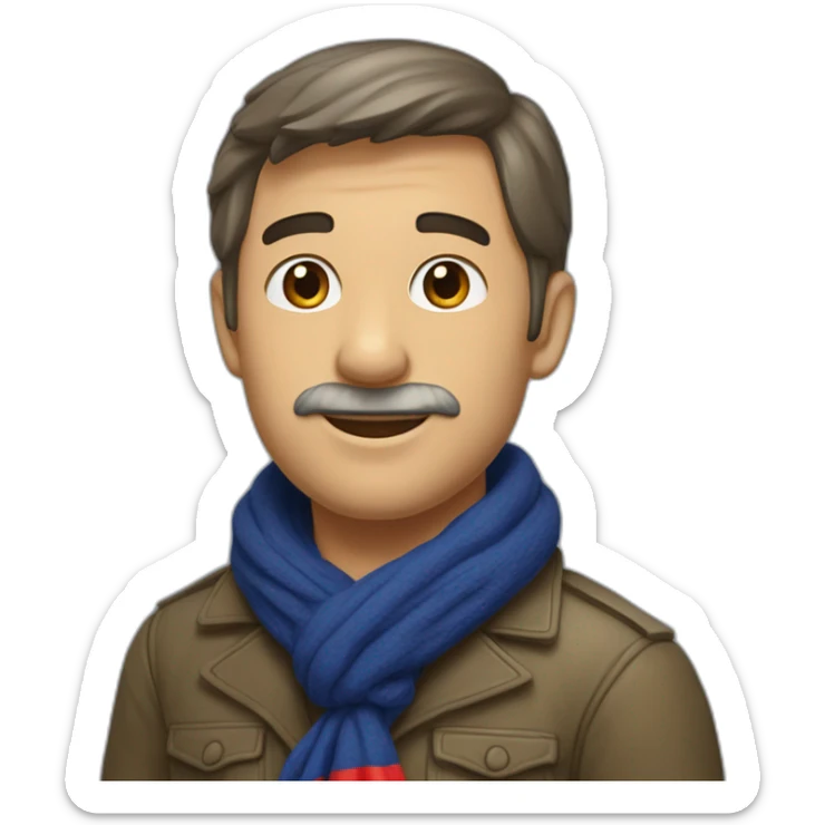 Homme avec écharpe tricolore avez oublierez élu France sticker