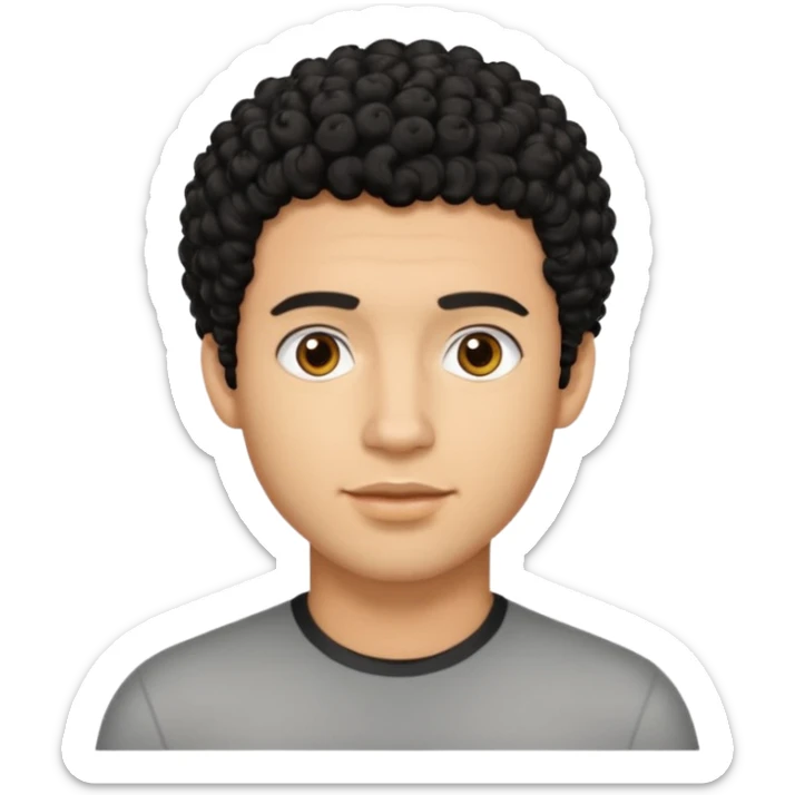 mas blaquito y con crespos peli negro motilado hobre mas morenito mas morenito sticker