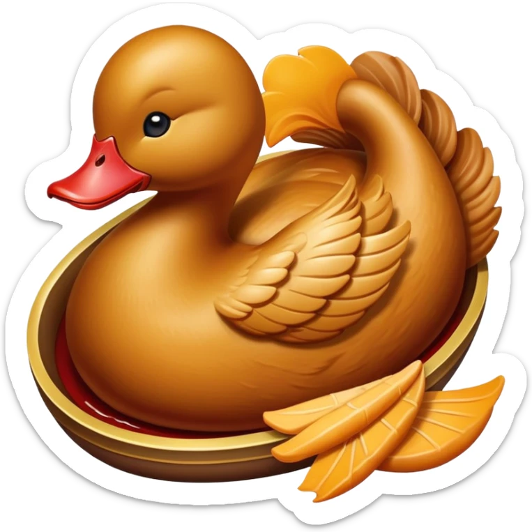 Peking duck with crispy golden skin, Chinese cuisine emoji sticker