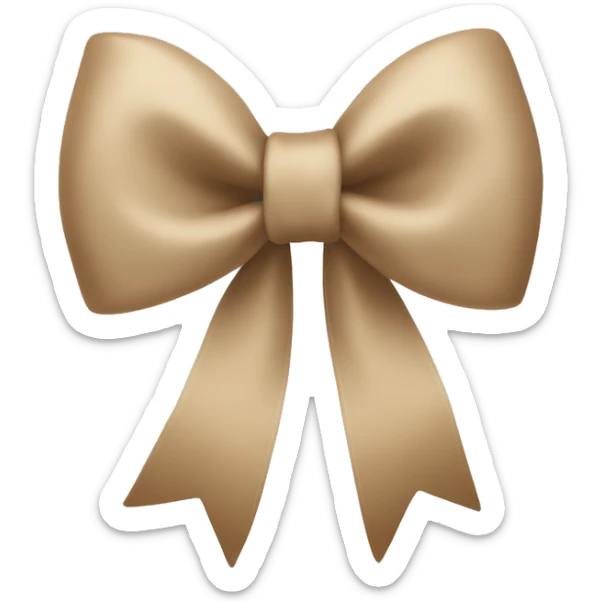Beige bow sticker