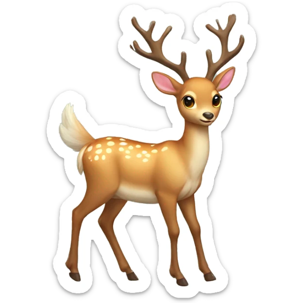 fairy deer sticker