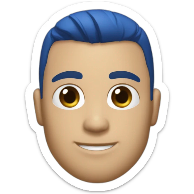 Futbolista español de 16 con camiseta azul marina y una franja azul clara en los hombros. Con el número 8 en la camiseta. que ponga PLAZA sticker