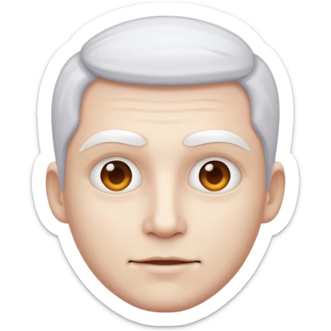 un hombre color piel blanco sticker