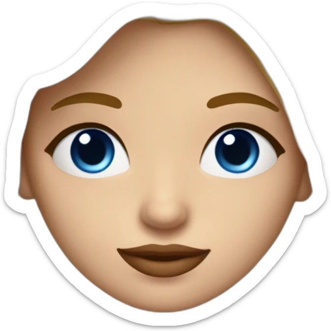 chica rubia con pelo largo ondulado, ojos azules, labios rojos y gafas negras sticker