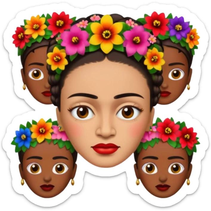 emoji pack of Frida Kahlo in style of her artworks  sticker