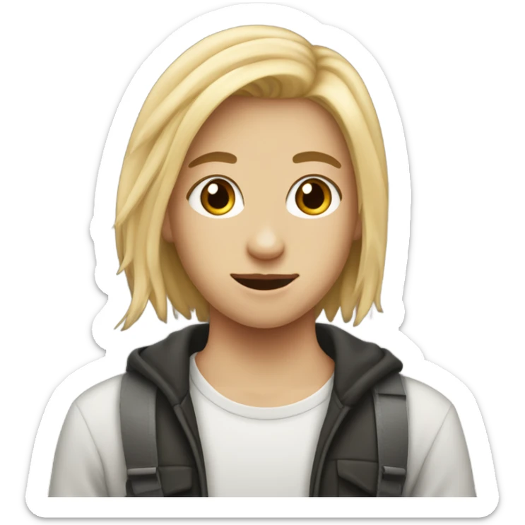 Blonde Teenage girl who loves a boy named Adam  sticker