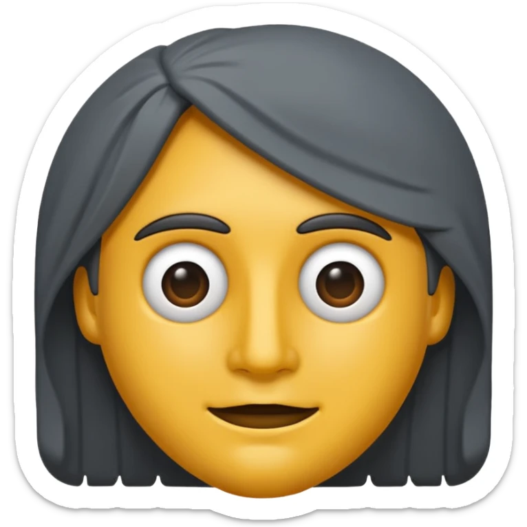 Single dark-gray Roman sanpietrino emoji, minimal and rounded sticker
