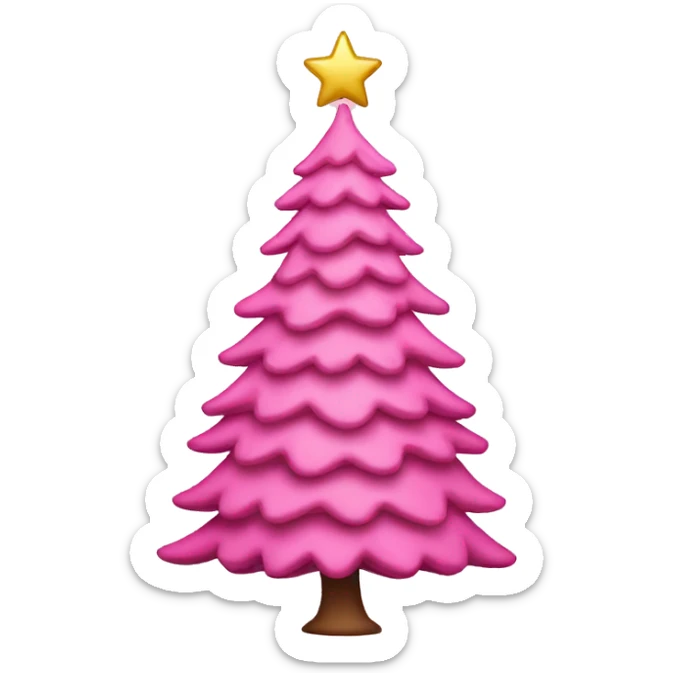 PINK Christmas tree sticker