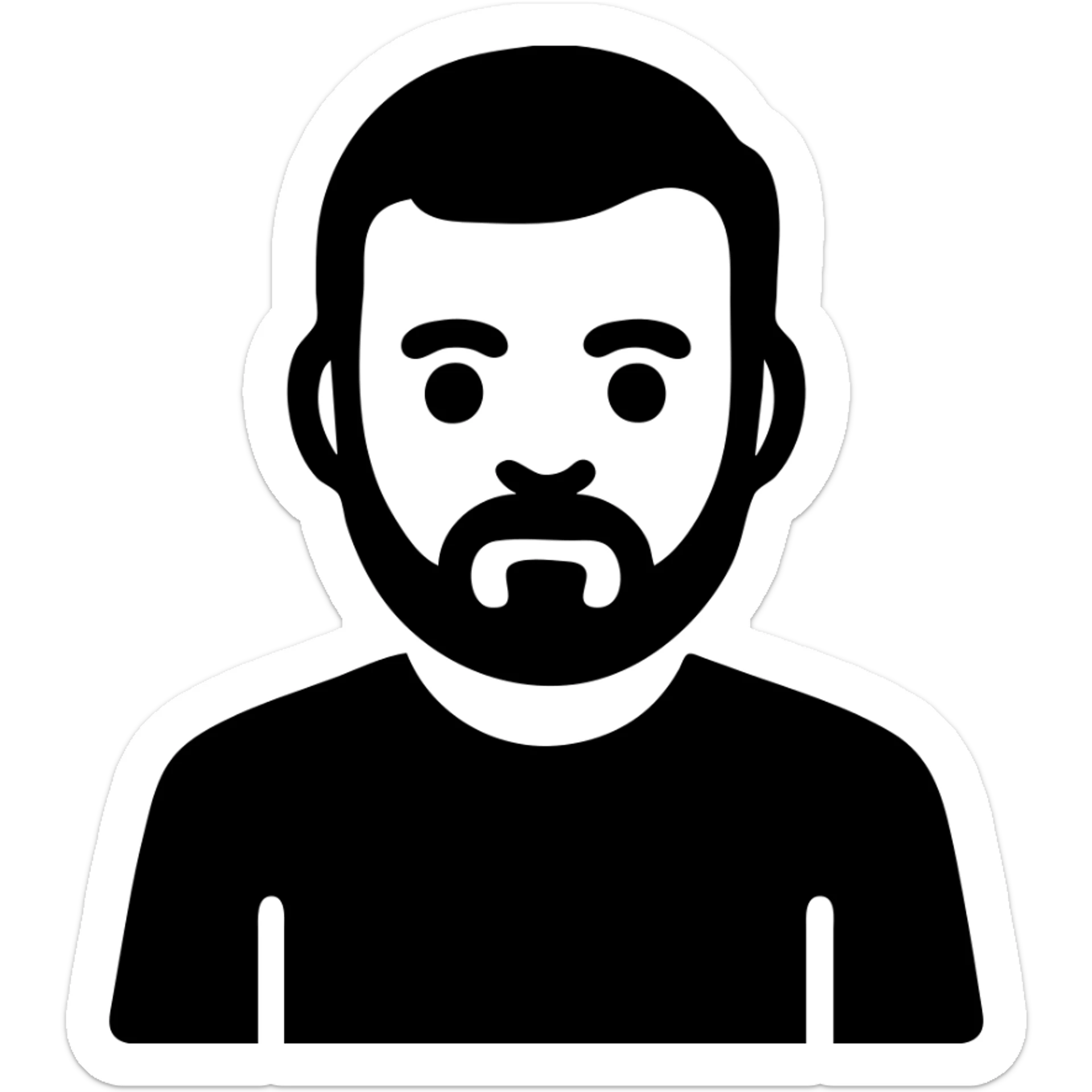 Emoji of Vladimir Zelensky waist-length, arms and shoulders within frame sticker