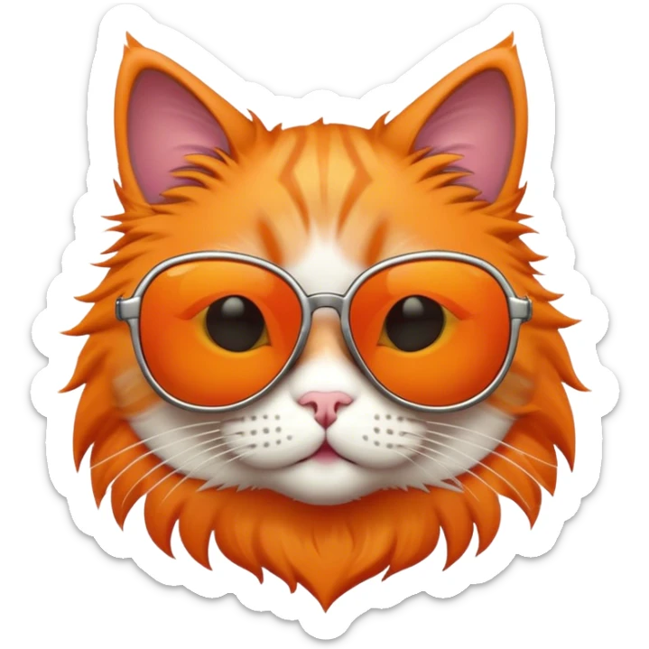 Cat with sunglasses sticker