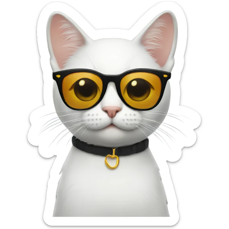 Cat with sunglasses sticker