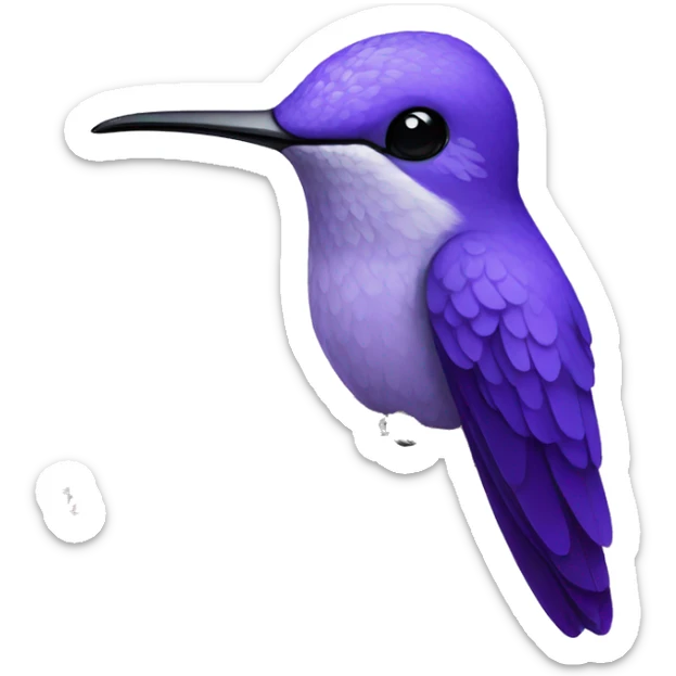 Violet hummingbird sticker