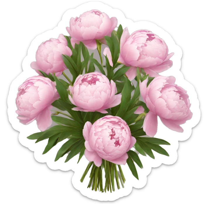 Peonies bouquet  sticker