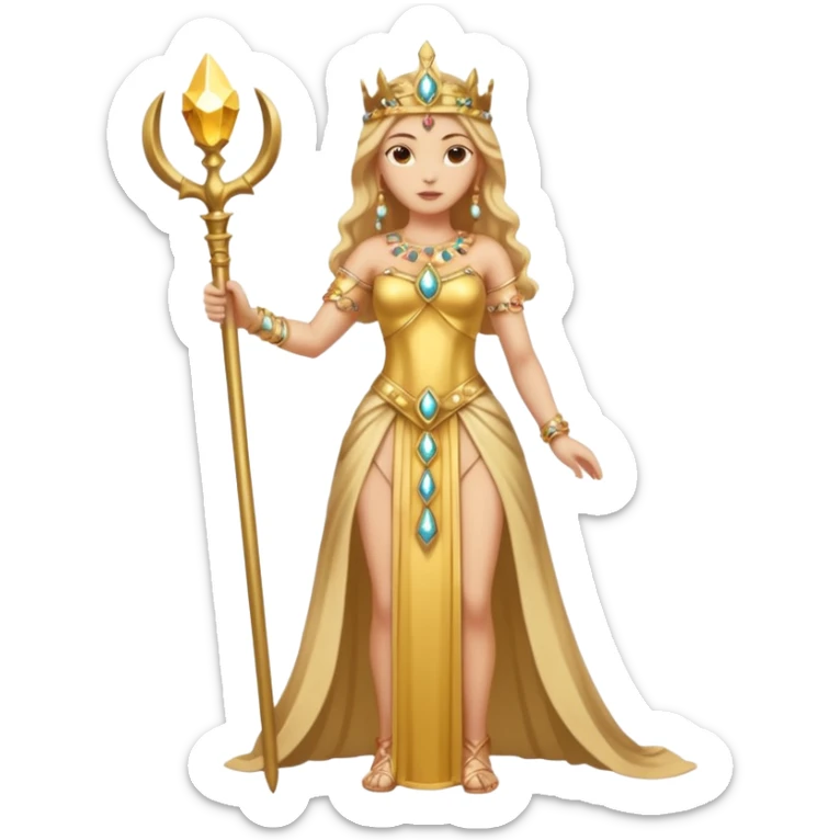 una diosa de la época púnica, de alto rango y de estatura media, una foto de cuerpo entero sticker