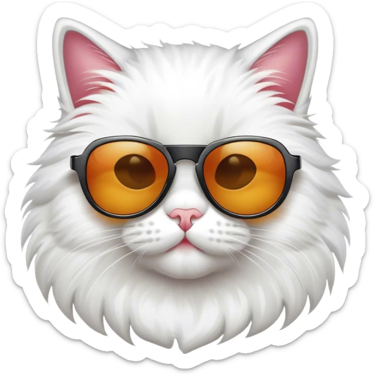 Cat with sunglasses sticker