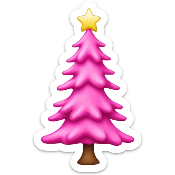 Pink Christmas tree  sticker