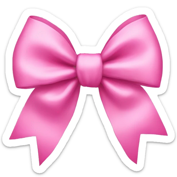 Pink bow sticker