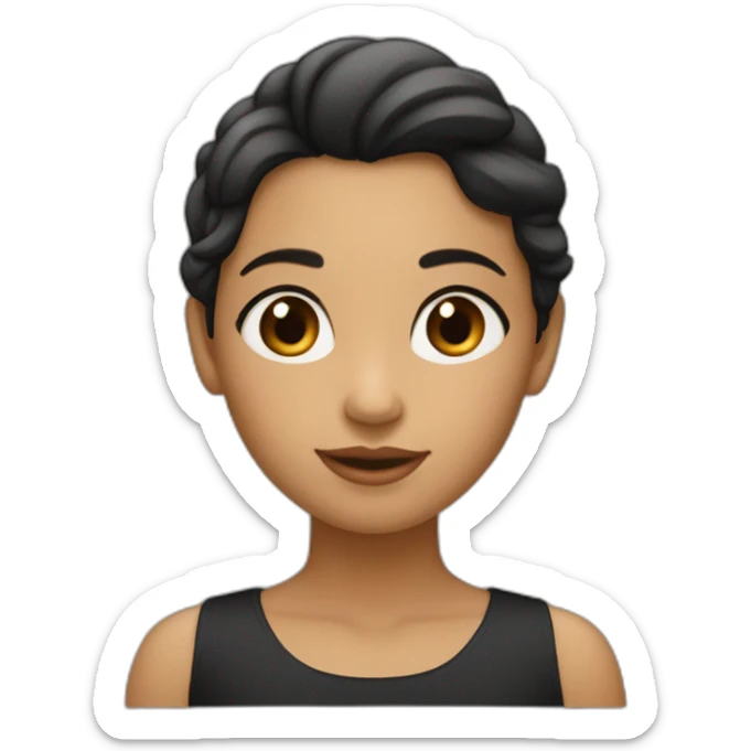 Une fille brune a la peau blonde qui est avec une fille a la peau métisse au cheveux noirs sticker