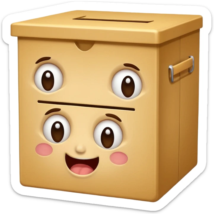 gusto ko 'yong ballot box and then may mga facial expression na masaya, malungkot, pagod, inaantok, kinikilig. sticker