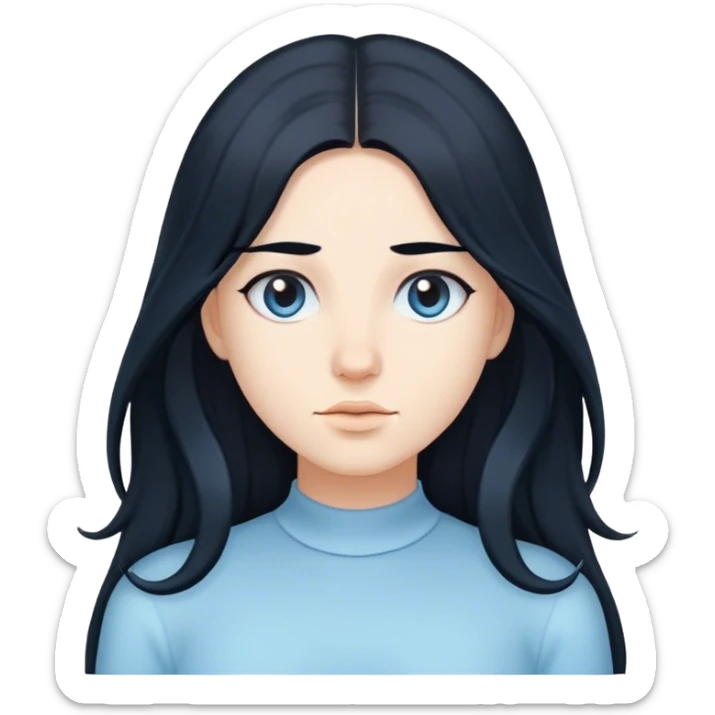Emoji similar to Billie eilish's new album cover Hit me Hard n Soft  sticker