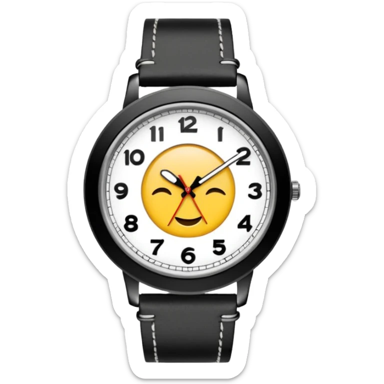 jolie montre à aiguilles, vintage, de couleur blanche, bracelet blanc en cuir sticker