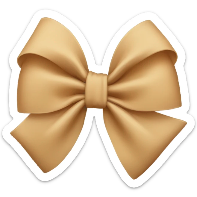 Tan bow sticker