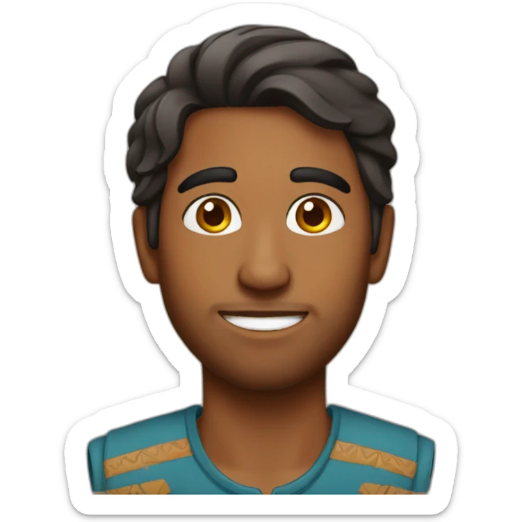 brown indian guy sticker