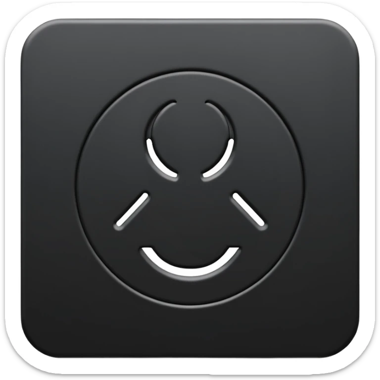 Minimal emoji, number 8 made of solid matte black metal, thick symmetrical form, subtle metal texture, deep shadows, no glow, no neon, flat emoji design, centered, transparent background sticker