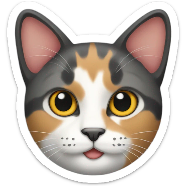 3 colored cat sticker
