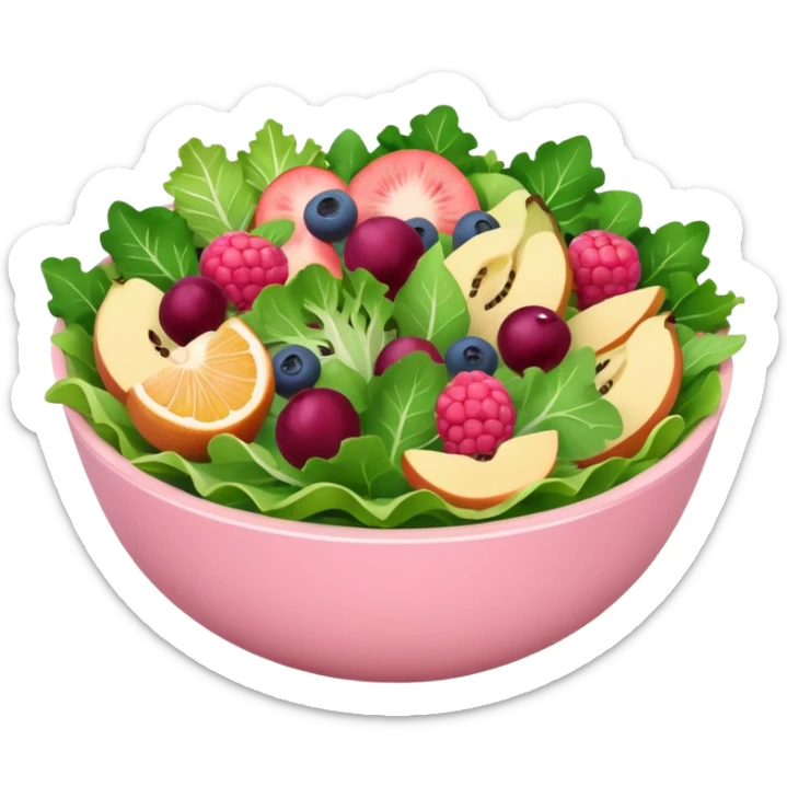 Make some healthy food, like a salad, in light pink tones, but you can use other colors (like the correct shades for the salad).
 sticker