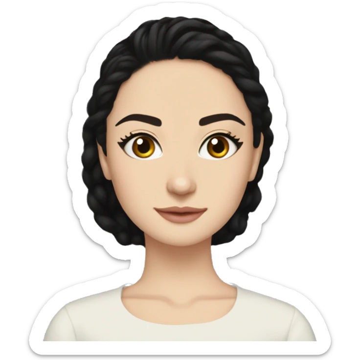 Hania amir, teen, full body, aesthetic, well detailed, black hair sticker