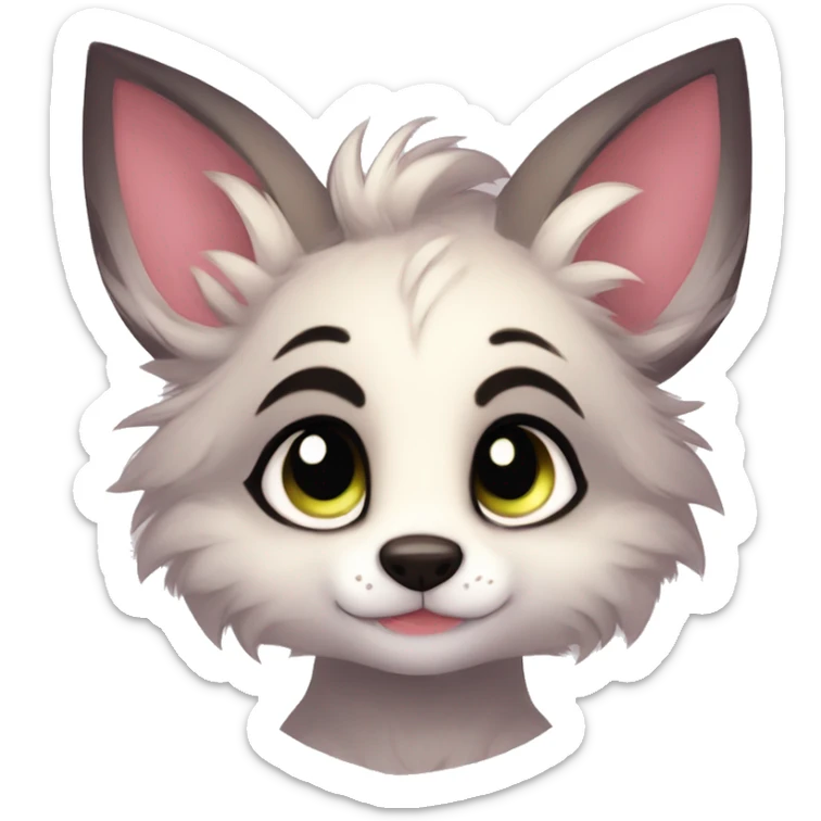 Shy kawaii cute anthro furry by Falvie, LiLaiRa, griffsnuff, AngieWolf sticker