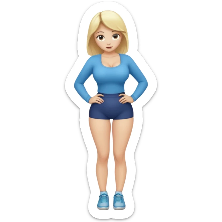 fullbody naked busty teen young blonde pawg buxom bending over sfw sticker